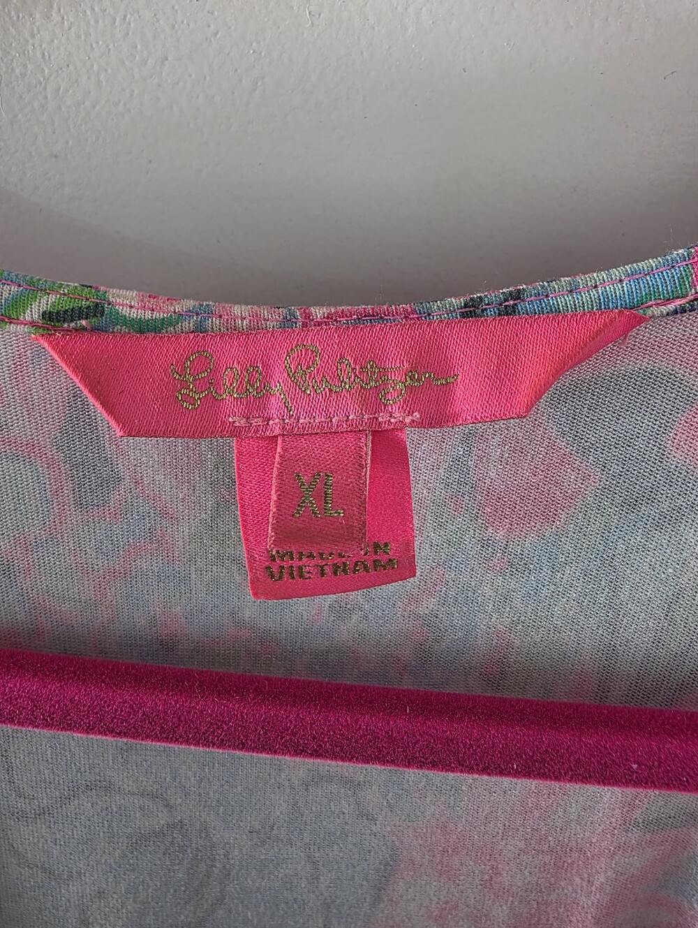 Lilly Pulitzer Pink & Teal Floral Wrap Maxi Dress - Picture 4 of 4